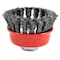 Forney Cup Brush, Knotted, 2-3/4 in x .020 in x M10 x 1.25 Arbor 72782 - alternate 2